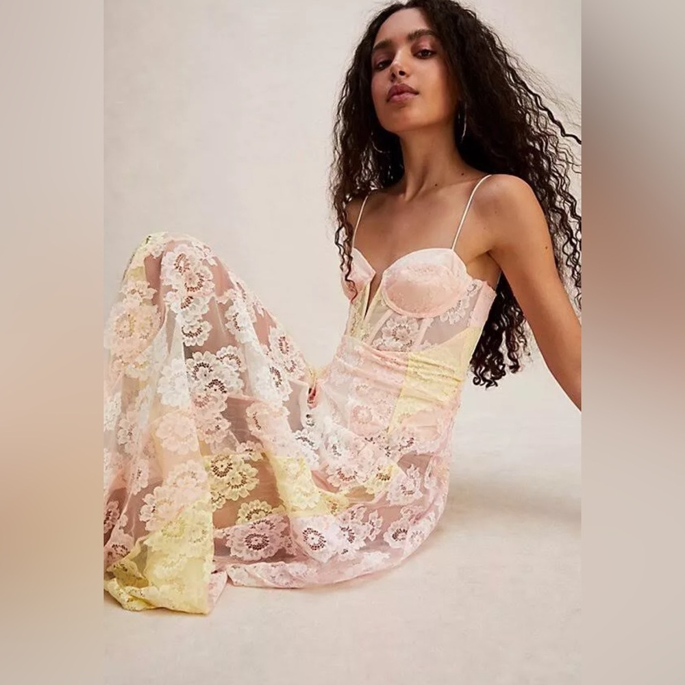 For Love & Lemons Blossom Lace Maxi Dress - Picture 2 of 6